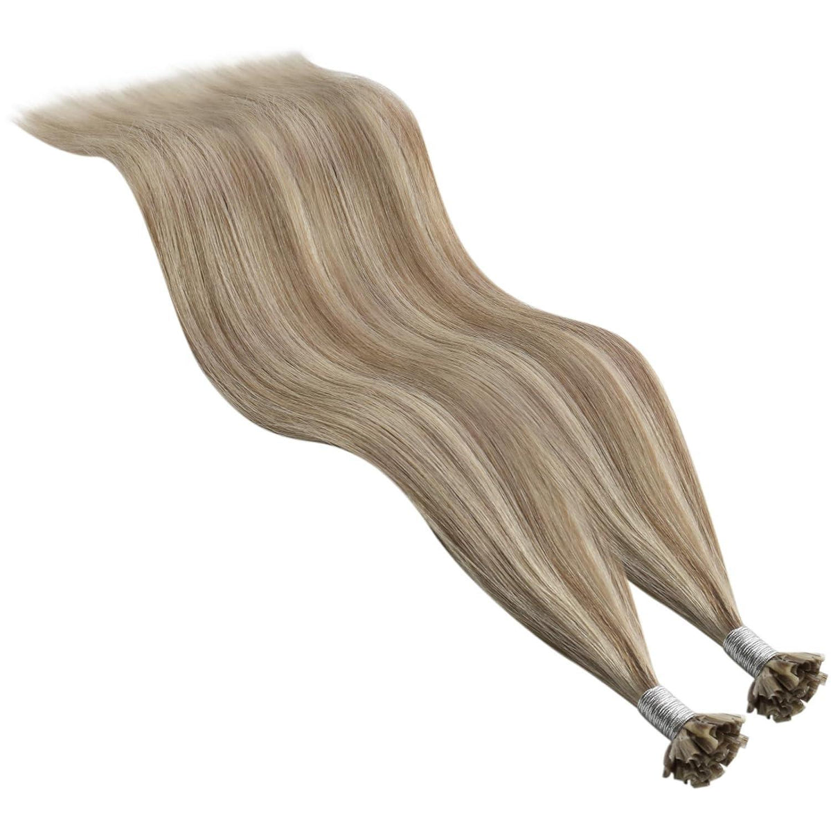 Echthaar Bondings Hellbraun 35cm – Haarverlängerung