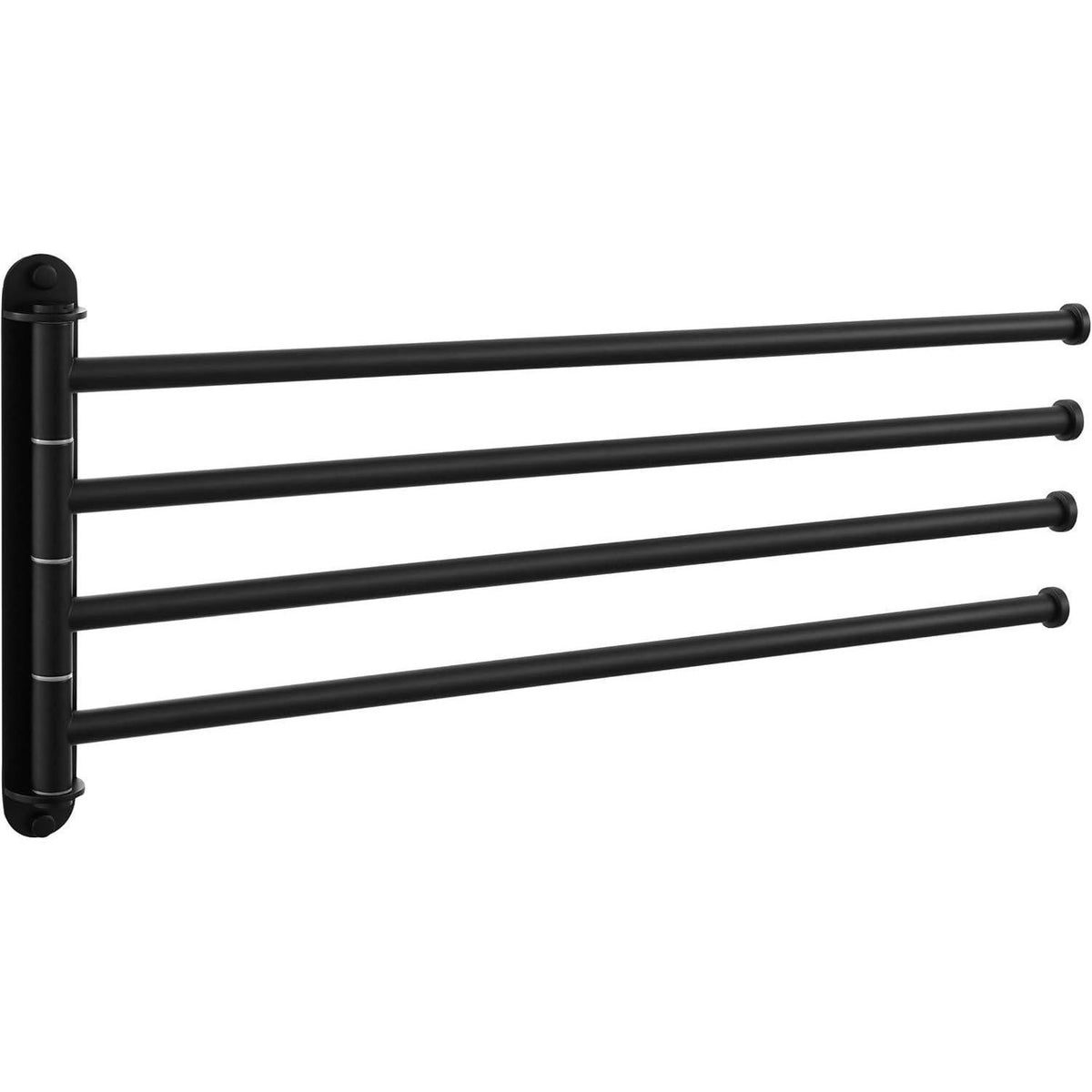 Schwenkbarer Handtuchhalter 4-Armig Schwarz 50cm Edelstahl