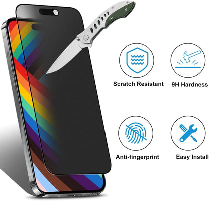 Mothca Matt Sichtschutz iPhone 16/15 6,1 Zoll Panzerglas 9H