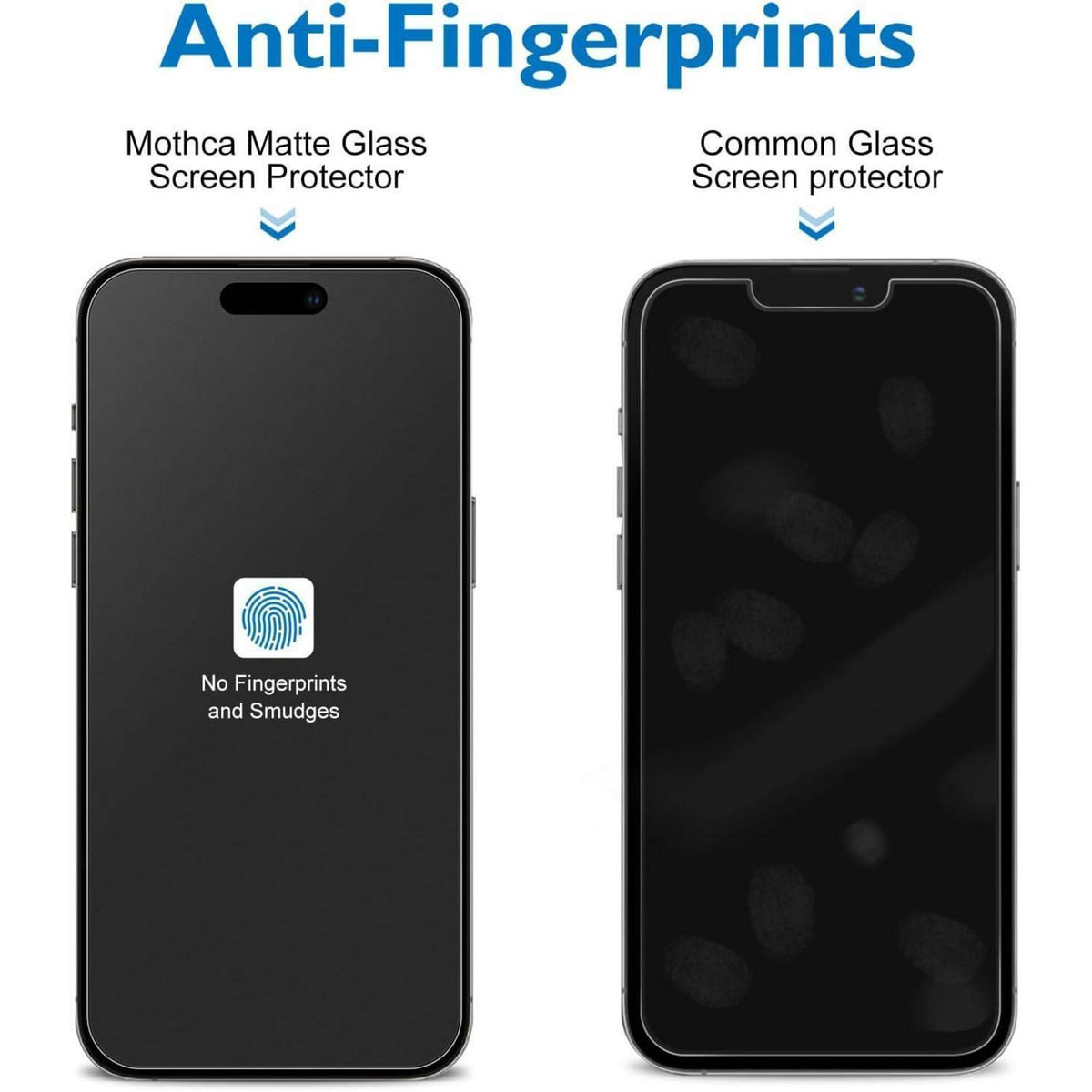 Matt Panzer Schutzglas für iPhone 15 (2+2 Stk.) Blendschutz
