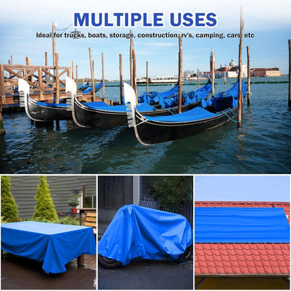 Wasserdichte Abdeckplane 2x3m – 440g/m² PVC Schutzplane Blau