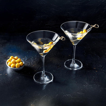 Martini Gläser Cocktailgläser 2er Set 240ml mit Geschenkbox