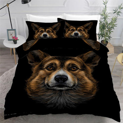 Corgi Bettwäsche Set 220x240 cm - 3-teilig, Mikrofaser