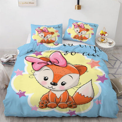 Sternfuchs 3teilig Bettwäsche-Set 220x240 cm Mikrofaser