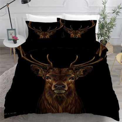 Elch Bettwäsche Set 220x240 cm - 3-teilig Mikrofaser