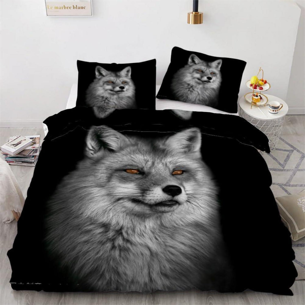 Fuchs Bettwäsche Set 220x240 cm - 3-teilig Mikrofaser