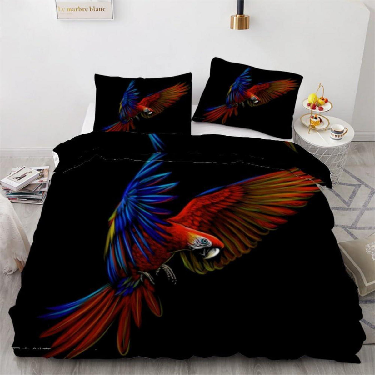 Papagei Bettwäsche-Set 220x240 cm - 3-teilig Mikrofaser