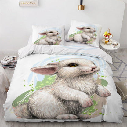 Oster Bettwäsche Set Kaninchen 220x240 cm 3-teilig Mikrofaser