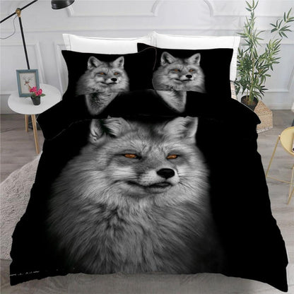 Fuchs Kinderbettwäsche 135x200 cm 4tlg. Mikrofaser 3D Motiv