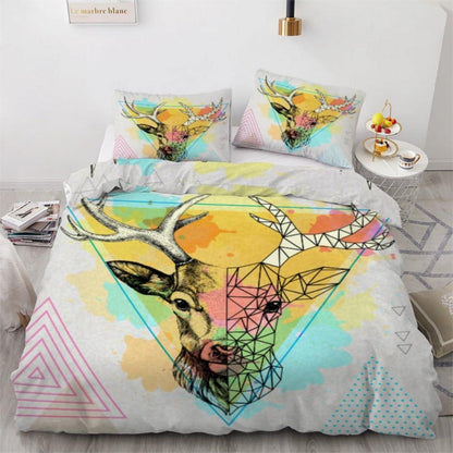 Elch Bettwäsche Set 135x200 cm - 2teilig, Mikrofaser 3D
