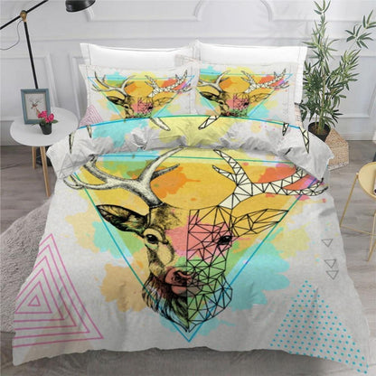 Elch Bettwäsche Set 135x200 cm - 2teilig, Mikrofaser 3D