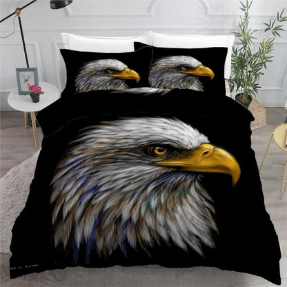 3teilige Adler Bettwäsche 220x240 cm - Mikrofaser Bettbezug Set
