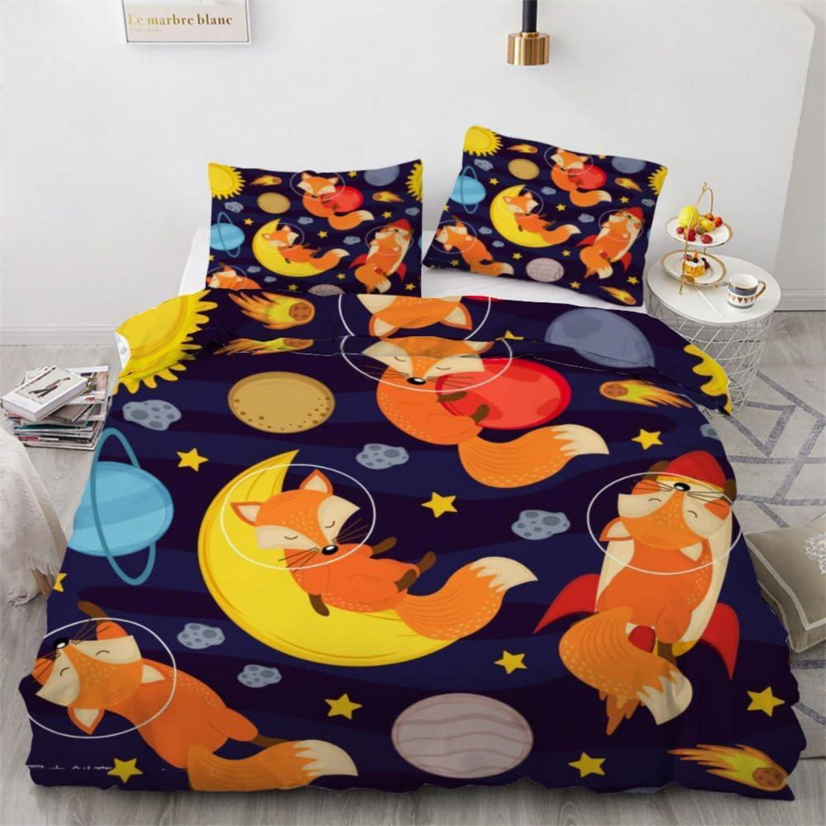 Sternfuchs Kinderbettwäsche 135x200 cm 4tlg. Mikrofaser 3D Motiv