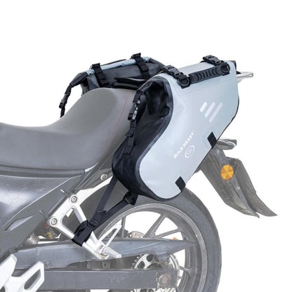 Wasserdichte Motorrad Satteltaschen 24L (Grau) – Seitentaschen
