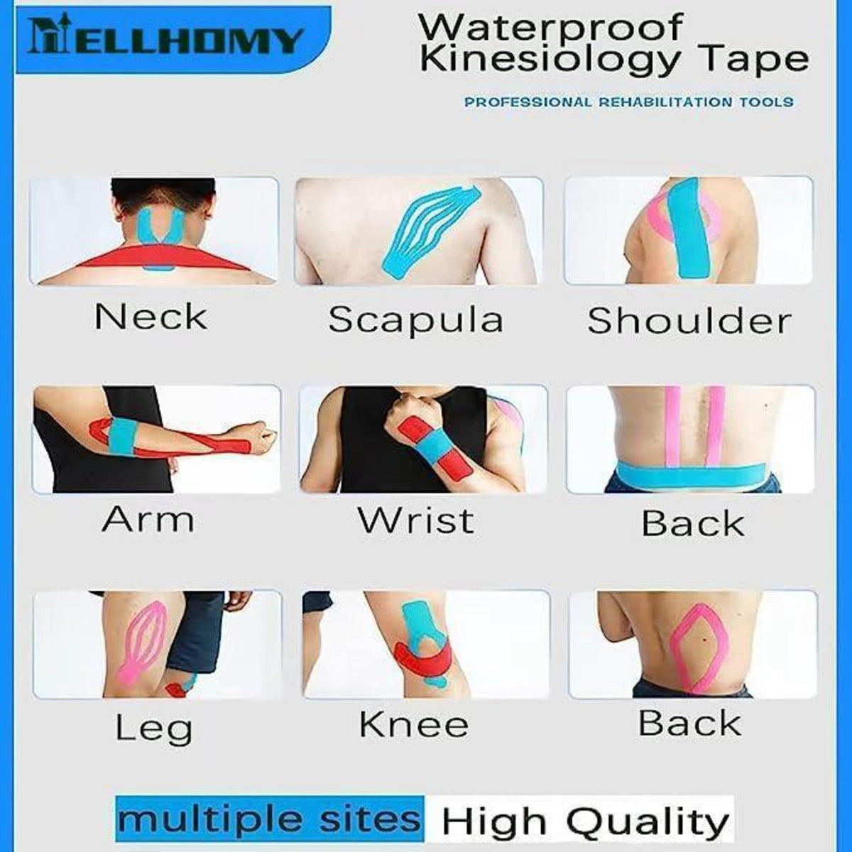 Kinesiologie Tape 40er Set | Sporttape für Muskeln & Gelenke