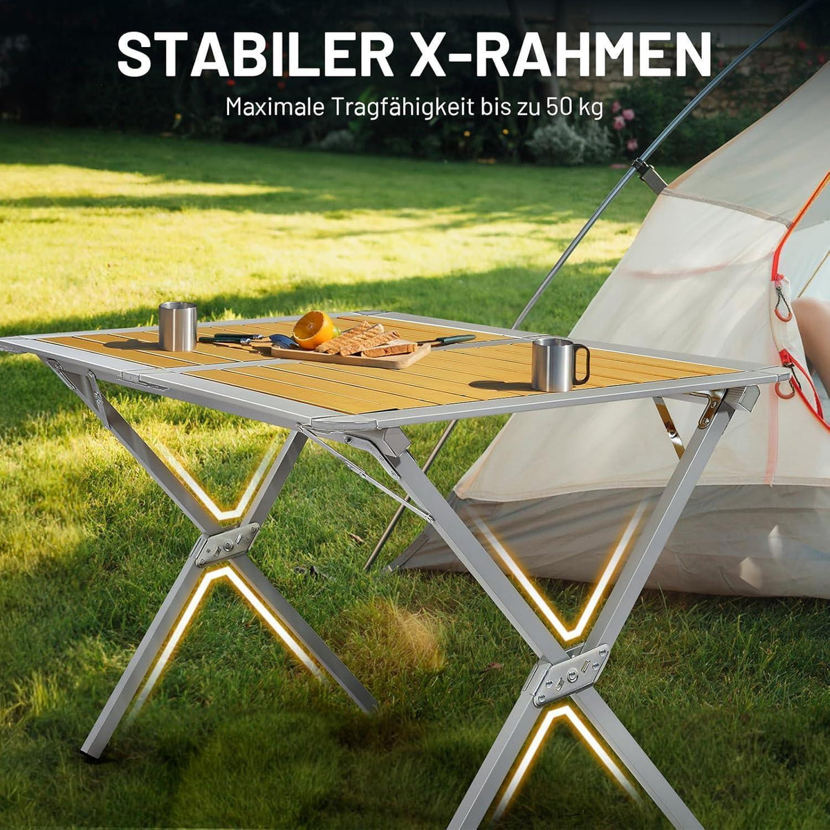 Aluminium Campingtisch klappbar 110x70cm mit Tasche