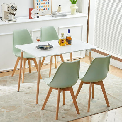 Skandinavische Esszimmerstühle Set 4 – Eiscreme Grün