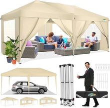 Faltpavillon 3x6 Wasserdicht Winterfest Pop Up Zelt UV-Schutz
