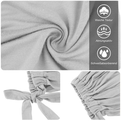 2er Pack Turban Damen Hijab Undercap mit Bindeband Modal-Baumwolle