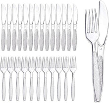 200 Stück Party Plastikbesteck Gabeln Messer Set