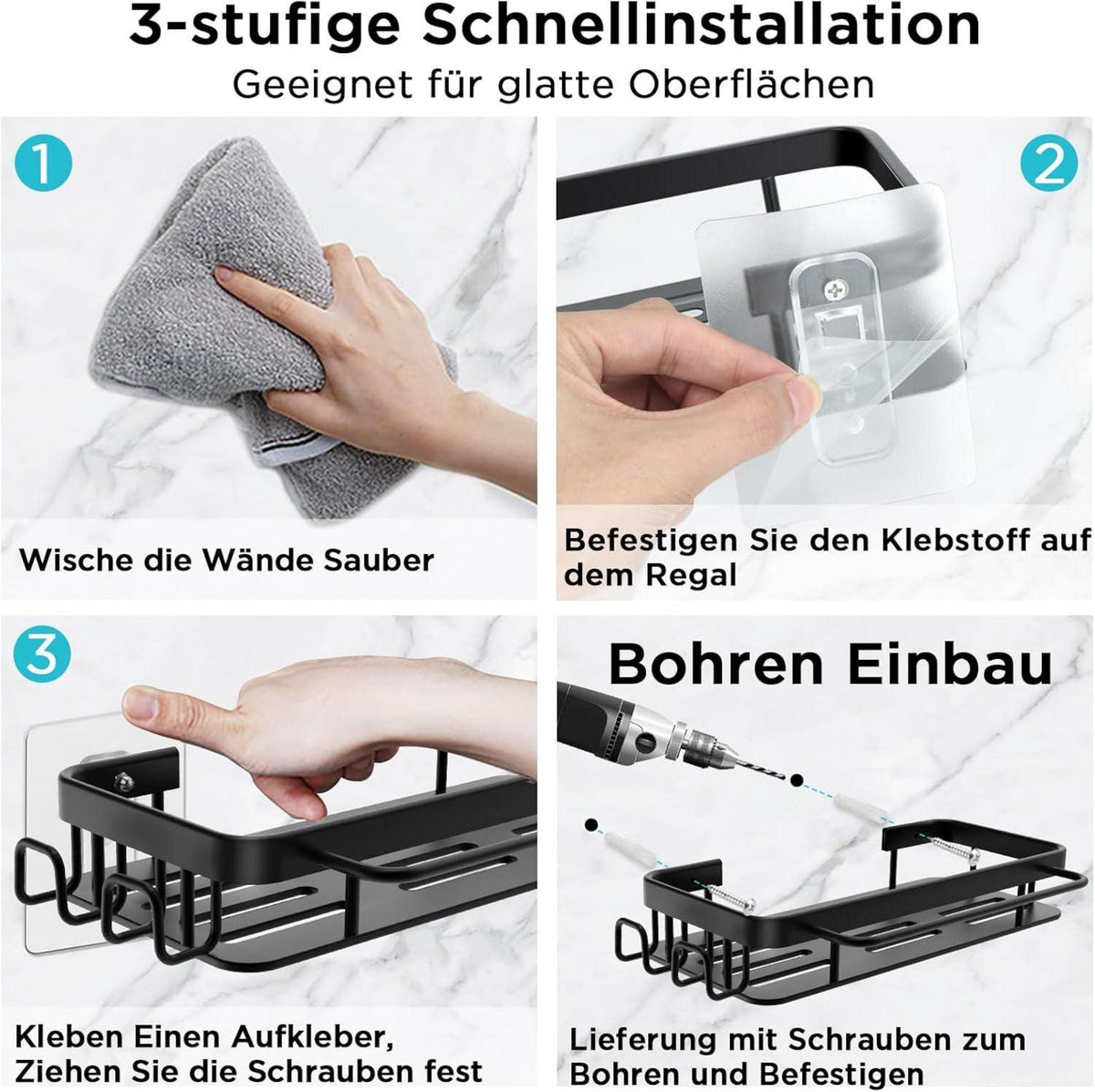 Küchen Spülbecken Organizer Schwammhalter mit Handtuchhalter Schwarz
