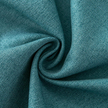 Runde Baumwoll-Leinen Tischdecke pfauenblau, 280 cm, schmutzabweisend