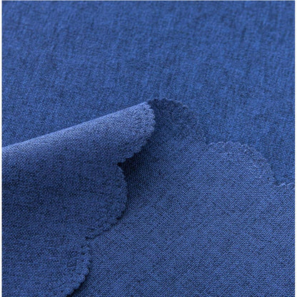 Runde Baumwoll-Leinen Tischdecke wasserabweisend 280 cm Dunkelblau