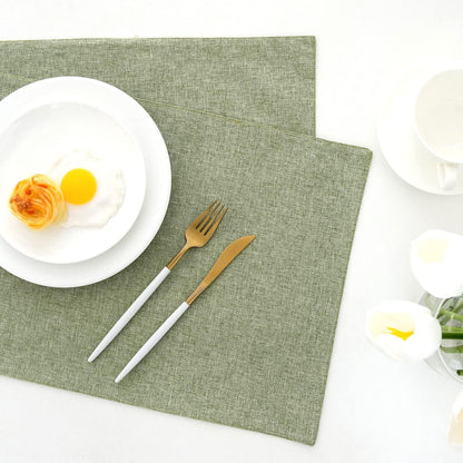 Platzset Stoff Grün 4er Set 48x33 cm Pflegeleicht & Strapazierfähig