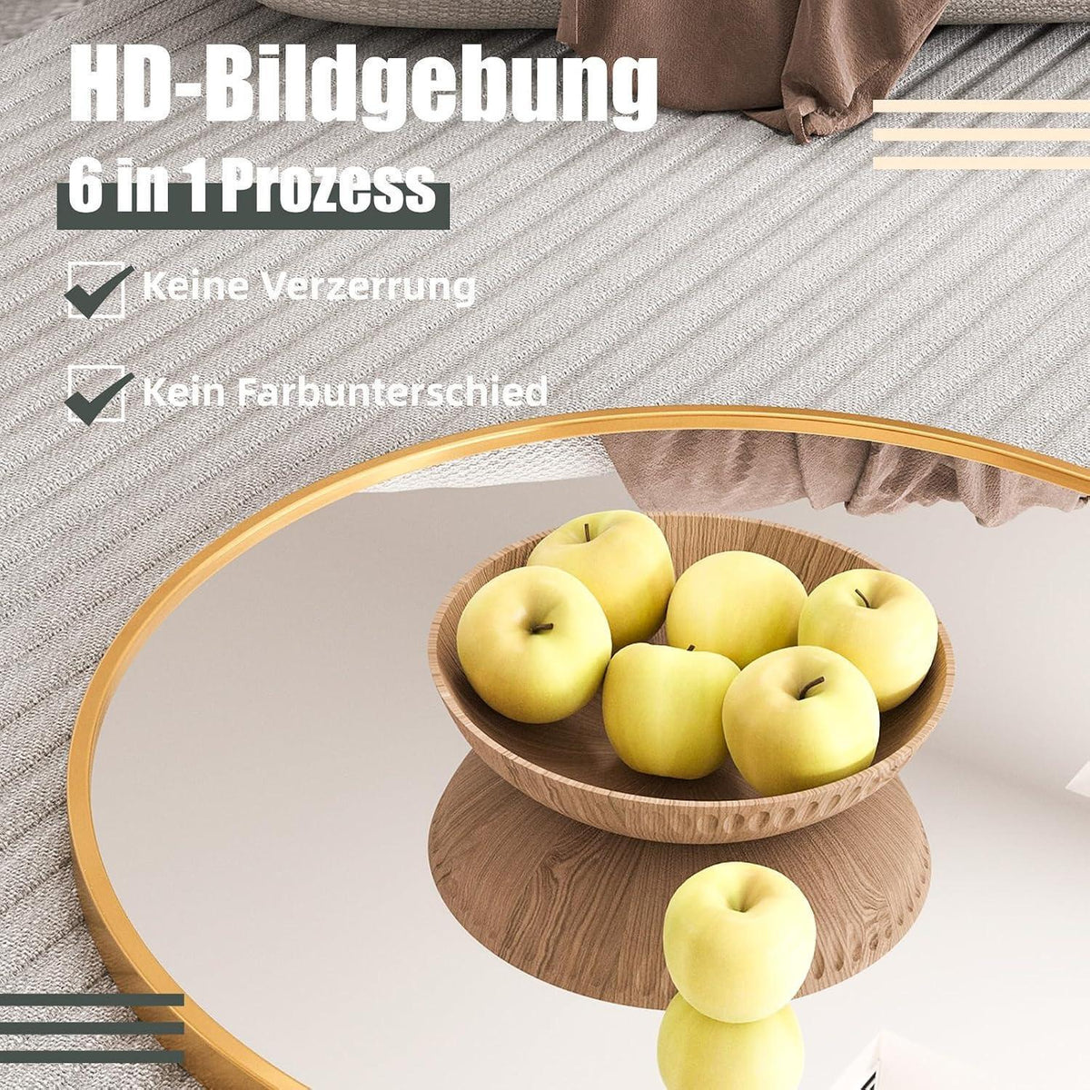 Ganzkörperspiegel Bogenförmig Gold | 165x60cm, Stehend & Wandmontage