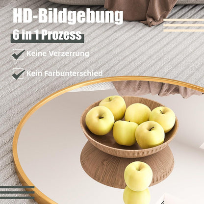 Ganzkörperspiegel Bogenförmig Gold | 165x60cm, Stehend & Wandmontage