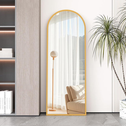 Ganzkörperspiegel Bogenförmig Gold | 165x60cm, Stehend & Wandmontage