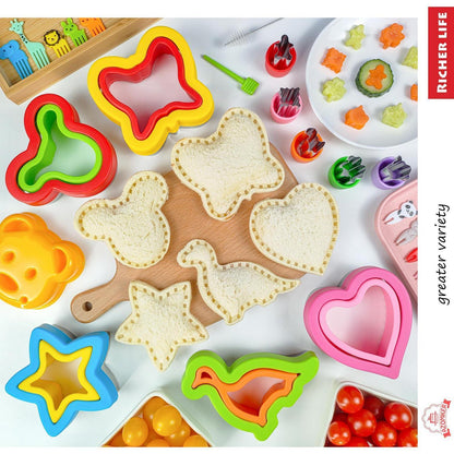 Sandwich Ausstecher Set 33tlg. Edelstahl mit Gemüseformen