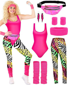 80er Jahre Damen Retro Trainingsanzug Kostüm Set • 80s 90s Kleidung