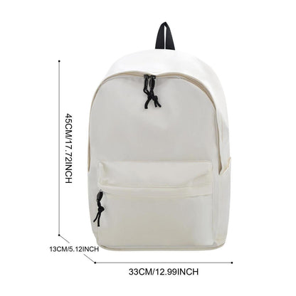 Canvas Rucksack Damen Herren 15.6 Zoll Laptop – Einfarbiger Tagesrucksack