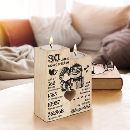 Holz Kerzenständer 30. Hochzeitstag Geschenk Perlenhochzeit
