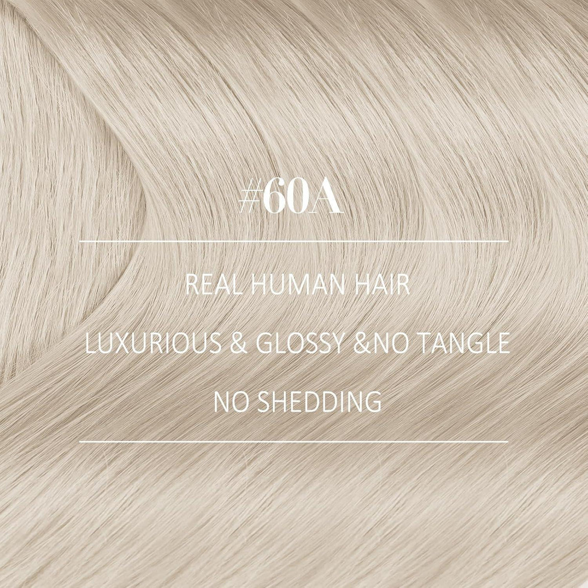 Platinblondes Echthaar-Tresse, 40cm, 100g - Natürliche Haarverlängerung