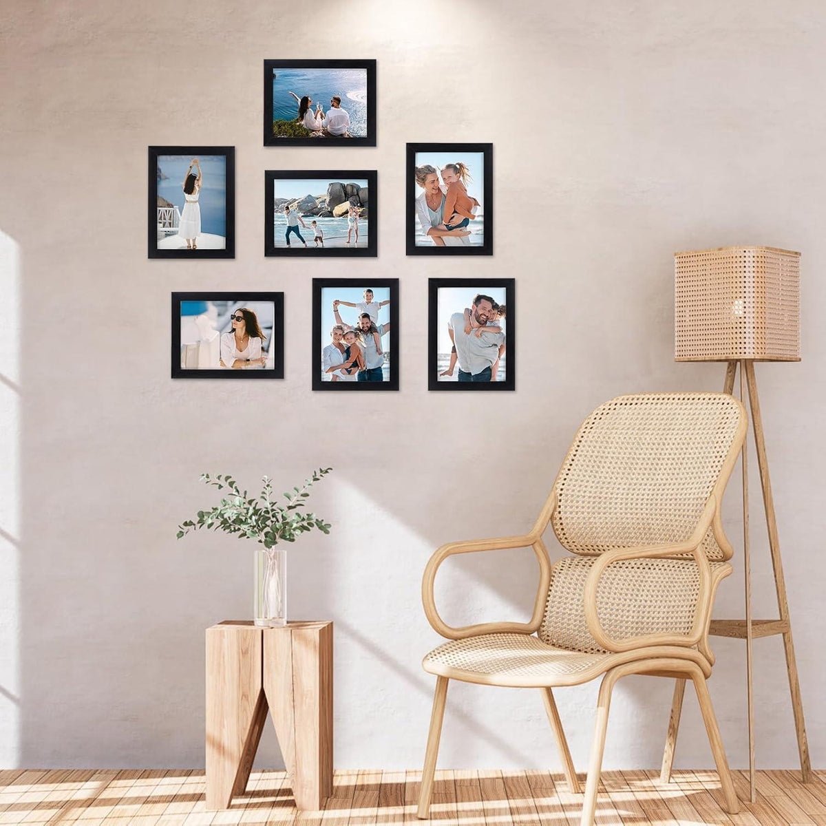 Giftgarden 12er Set 15x20cm Schwarz Fotorahmen Wohnzimmer Schlafzimmer Büros