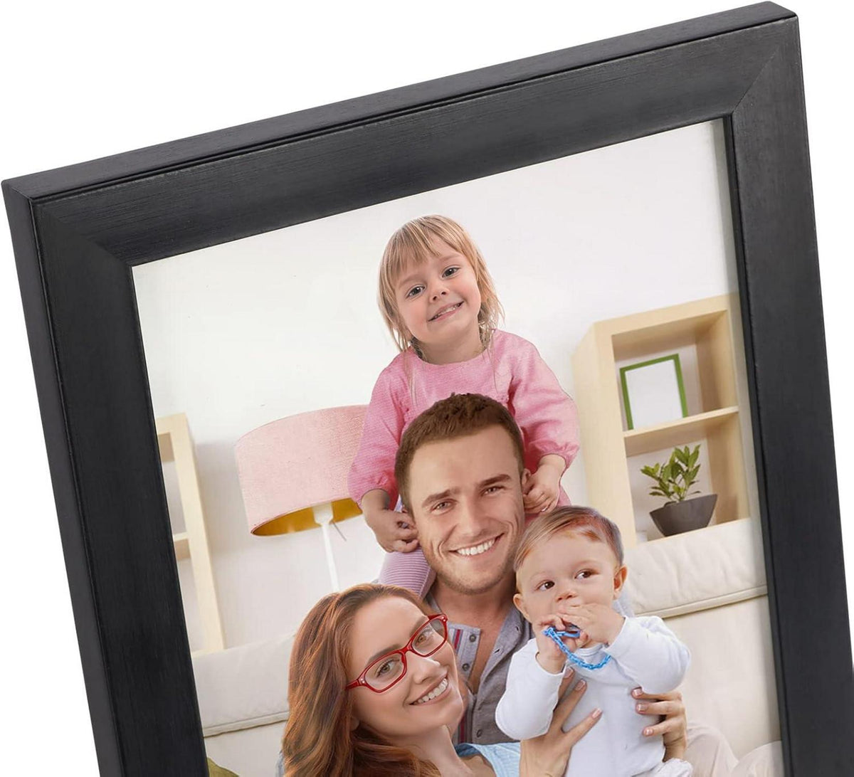 Bilderrahmen Set Schwarz 15x20 cm für Fotos Bilder Wand Tisch
