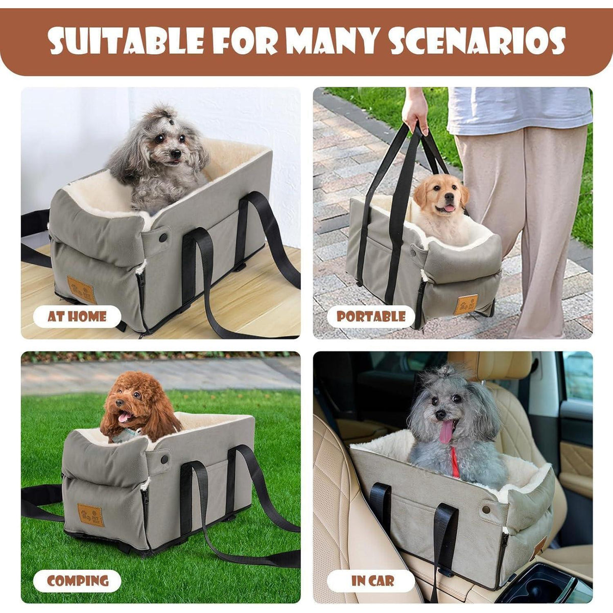 Hunde-Autositz Mittelkonsole – Abnehmbar & Waschbar