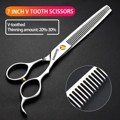 Professionelle Haarschneidemaschine Set mit Friseurschere (7 Zoll)