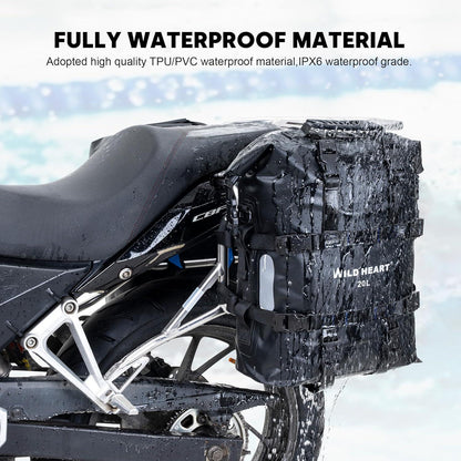 Wasserdichte Motorrad Seitentasche 20L Edelstahl Federung
