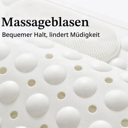 Rutschfeste Duschmatte 120x80cm mit Fußbürsten-Zone