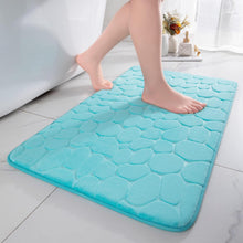 Memory Foam Badematte rutschfest, blaugrün, 60x90 cm
