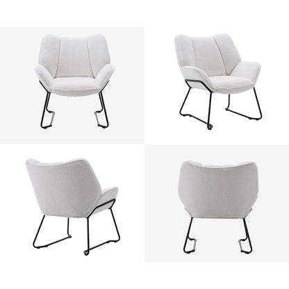 Kunstfell Loungesessel Weiß – Modern & Bequem für Wohnzimmer