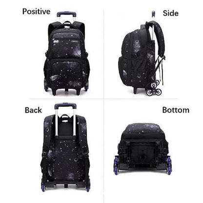 Schulrucksack Jungen Trolley Set mit Lunch Tasche & Federmäppchen Dunkelblau