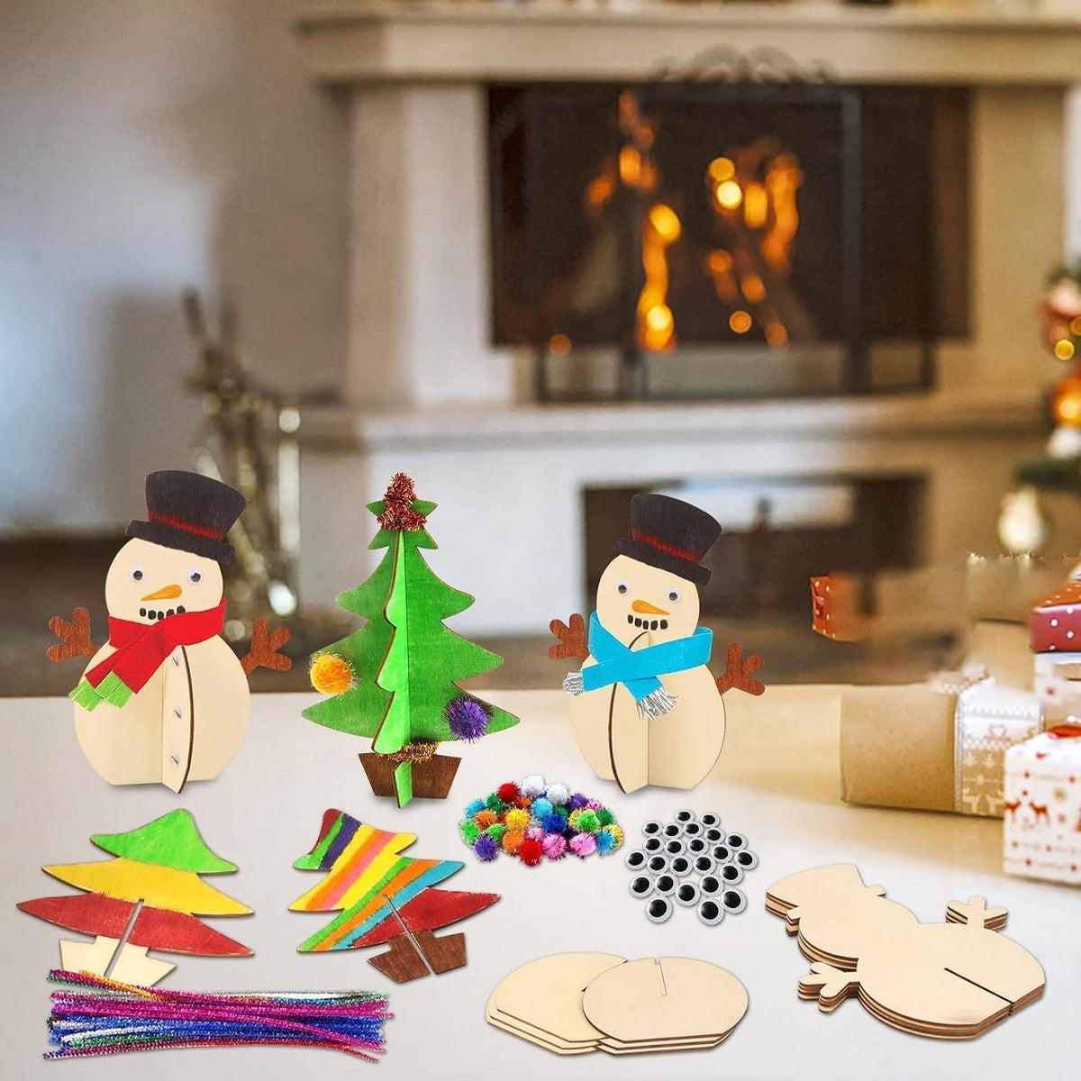 Weihnachtsbaum Bastelset Holz Deko DIY Weihnachtsbaumschmuck