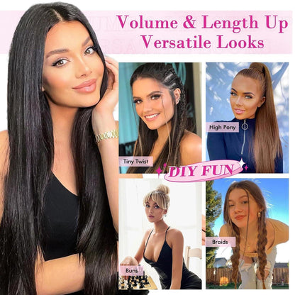 Clip-in Haarverlängerung Hellblond 61cm – 11-teiliges Set