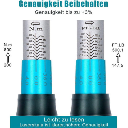Drehmomentschlüssel 3/4 Zoll 200-800 Nm für LKW & Motorrad