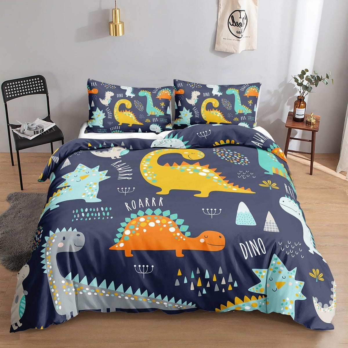 Dinosaurier Bettwäsche Set für Kinder & Erwachsene 200x200cm