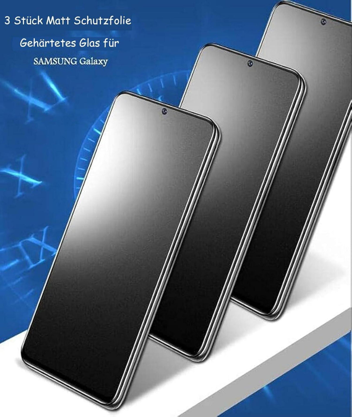 3er Set Matt Schutzfolie Samsung Galaxy A51 A53 Anti-Fingerabdruck